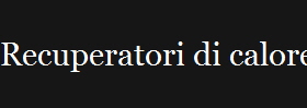 Recuperatori di calore   